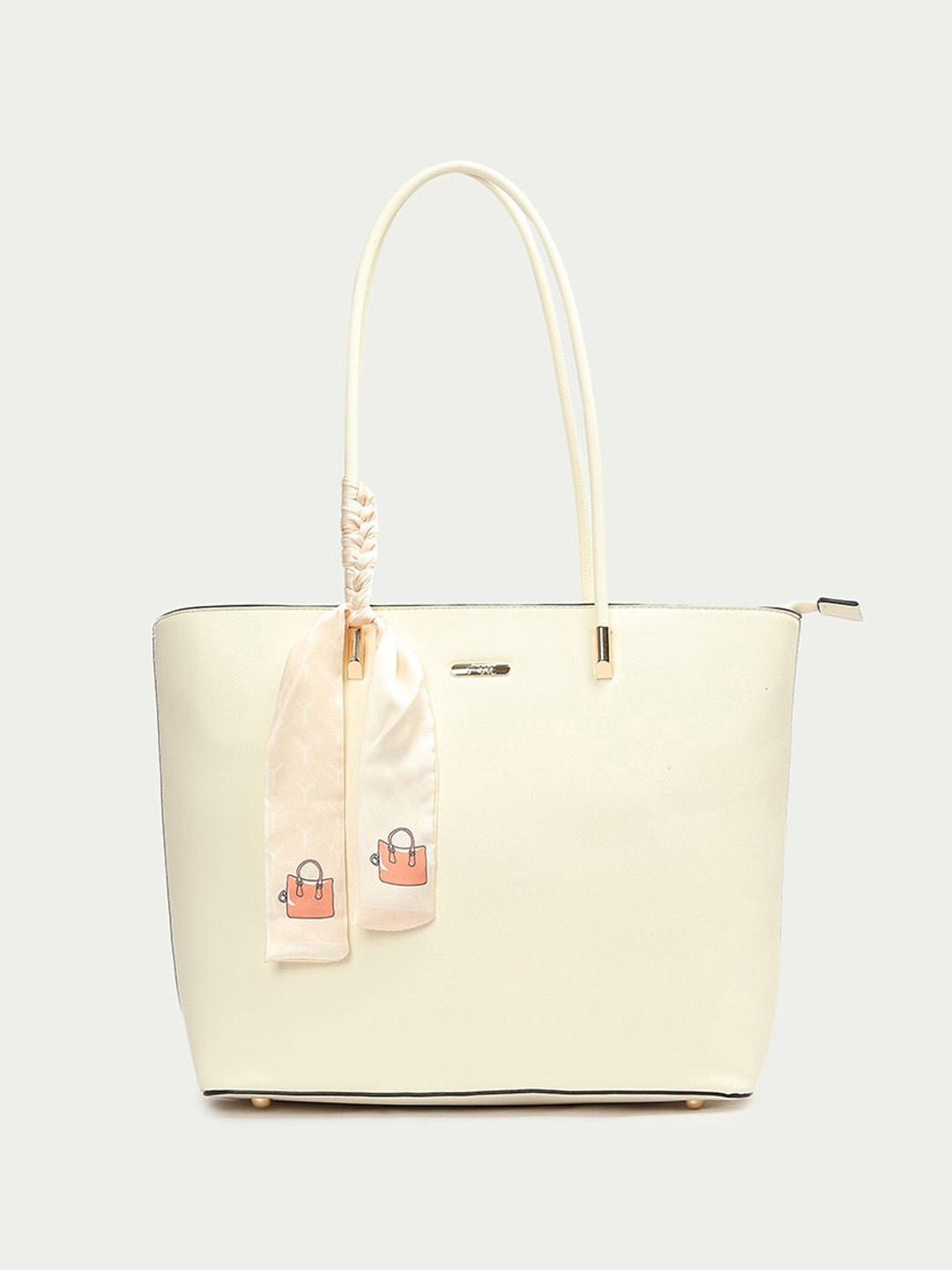 

Ginger by Lifestyle Oversized Structured Shoulder Bag, Off white