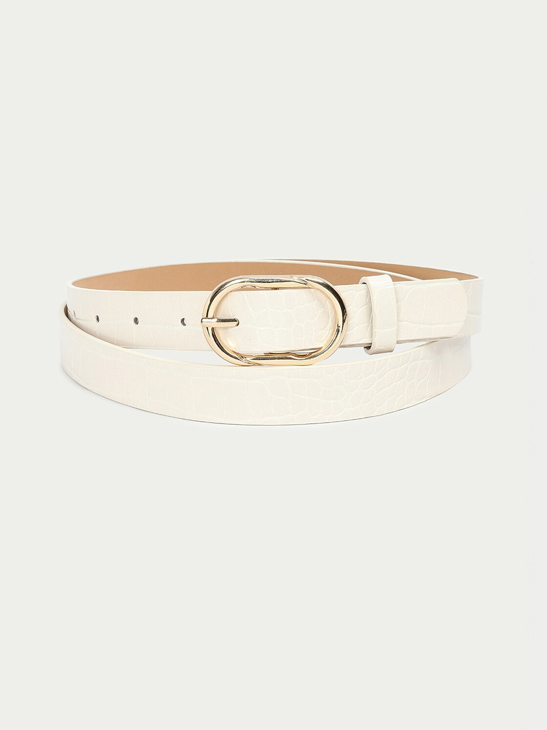 

Ginger by Lifestyle Women Textured Belt, Beige