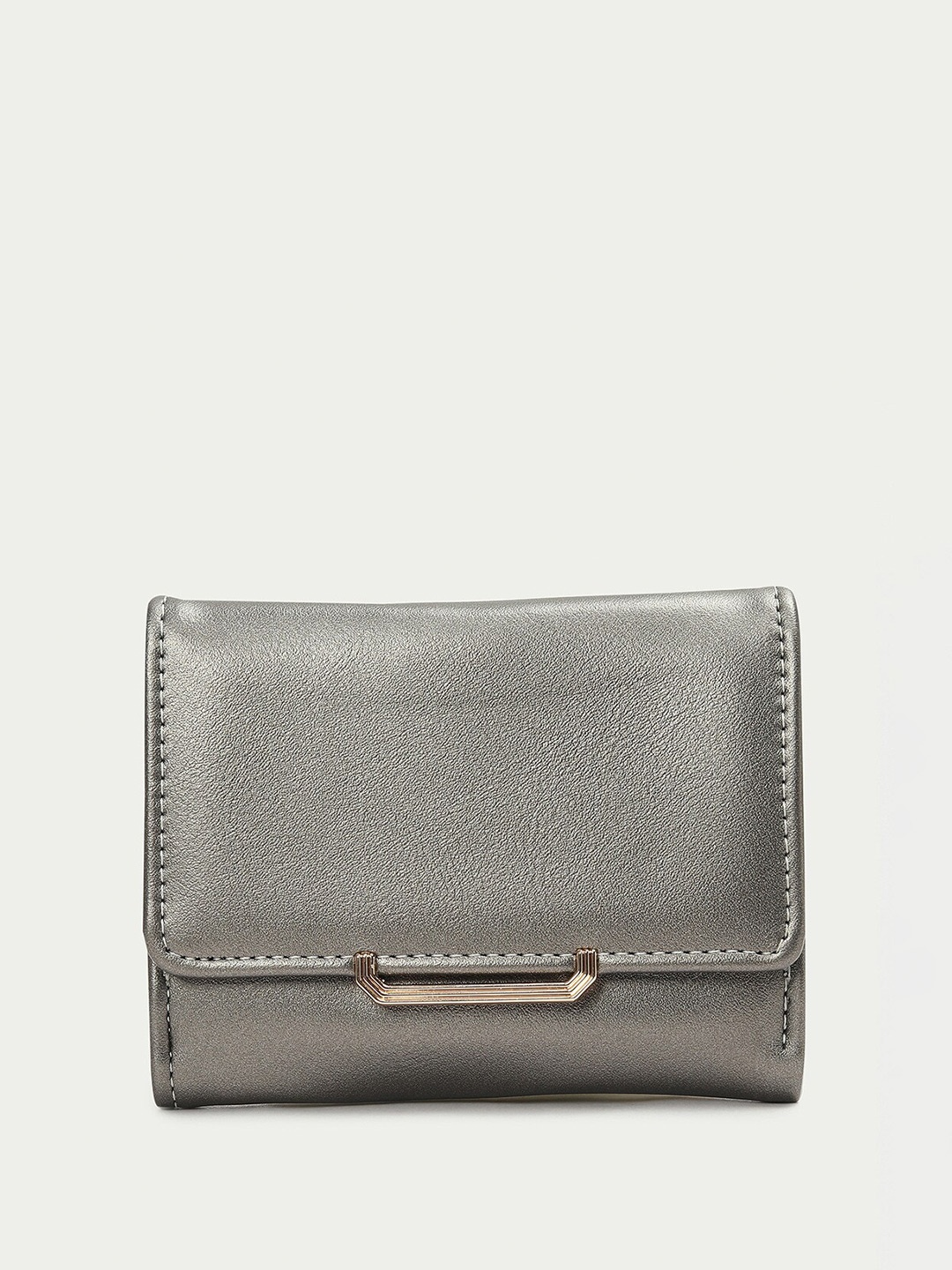 

Ginger by Lifestyle Women Embellished PU Zip Around Wallet, Grey