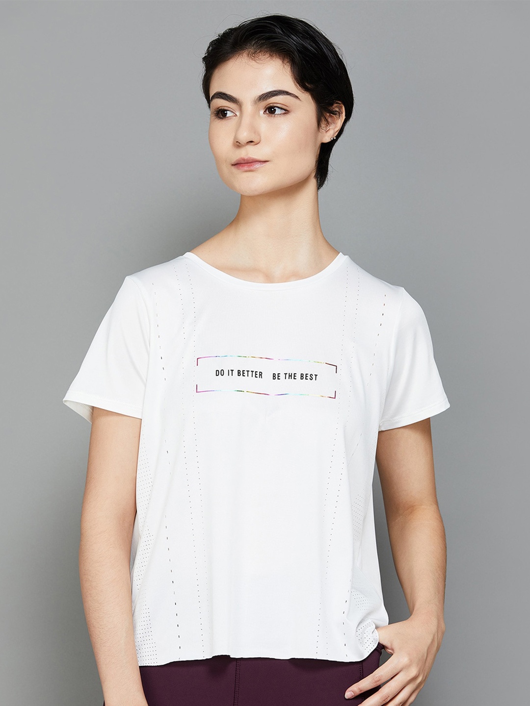 

Kappa Women Typography Printed T-shirt, White