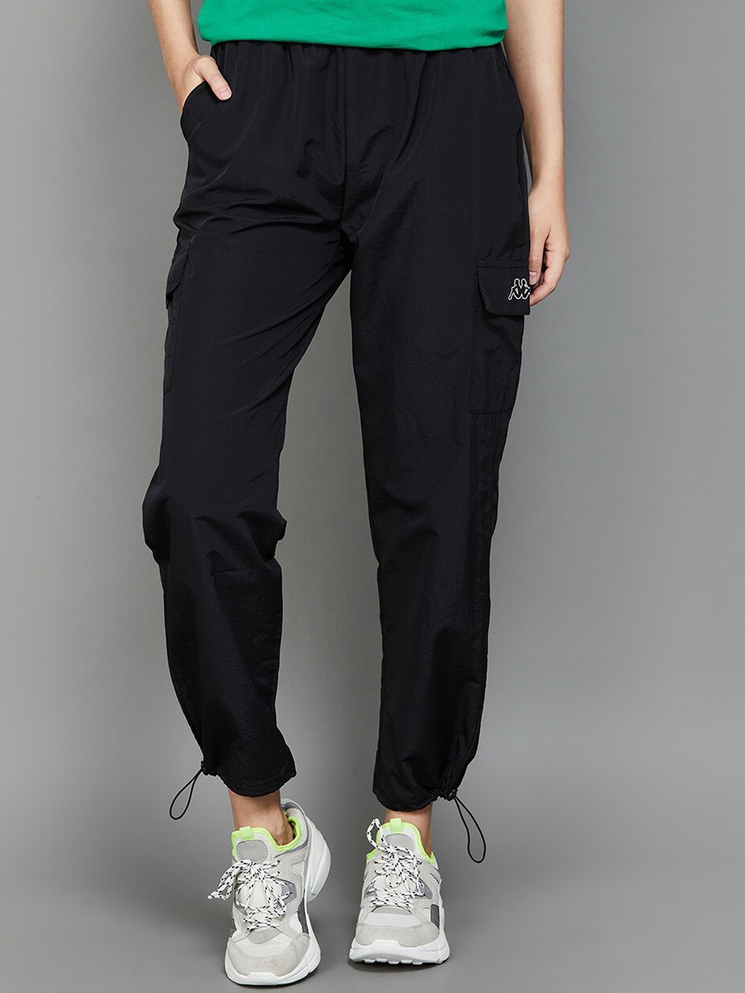 

Kappa Women Mid Rise Joggers, Black