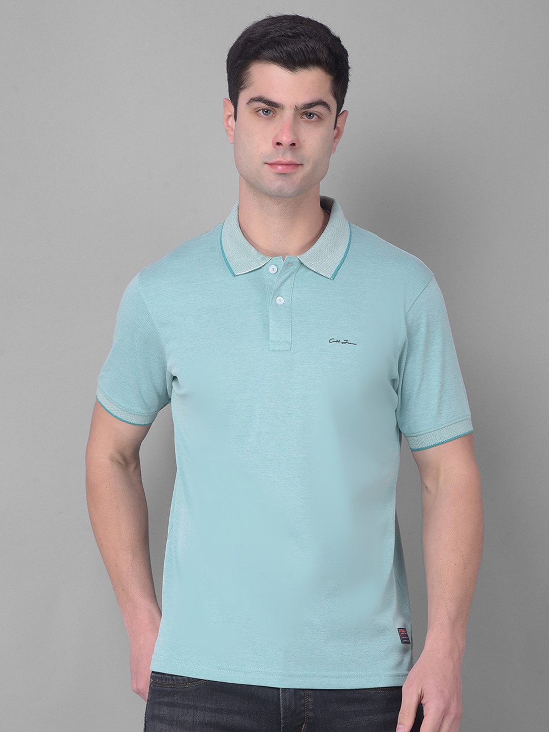 

COBB Men Polo Collar T-shirt, Green