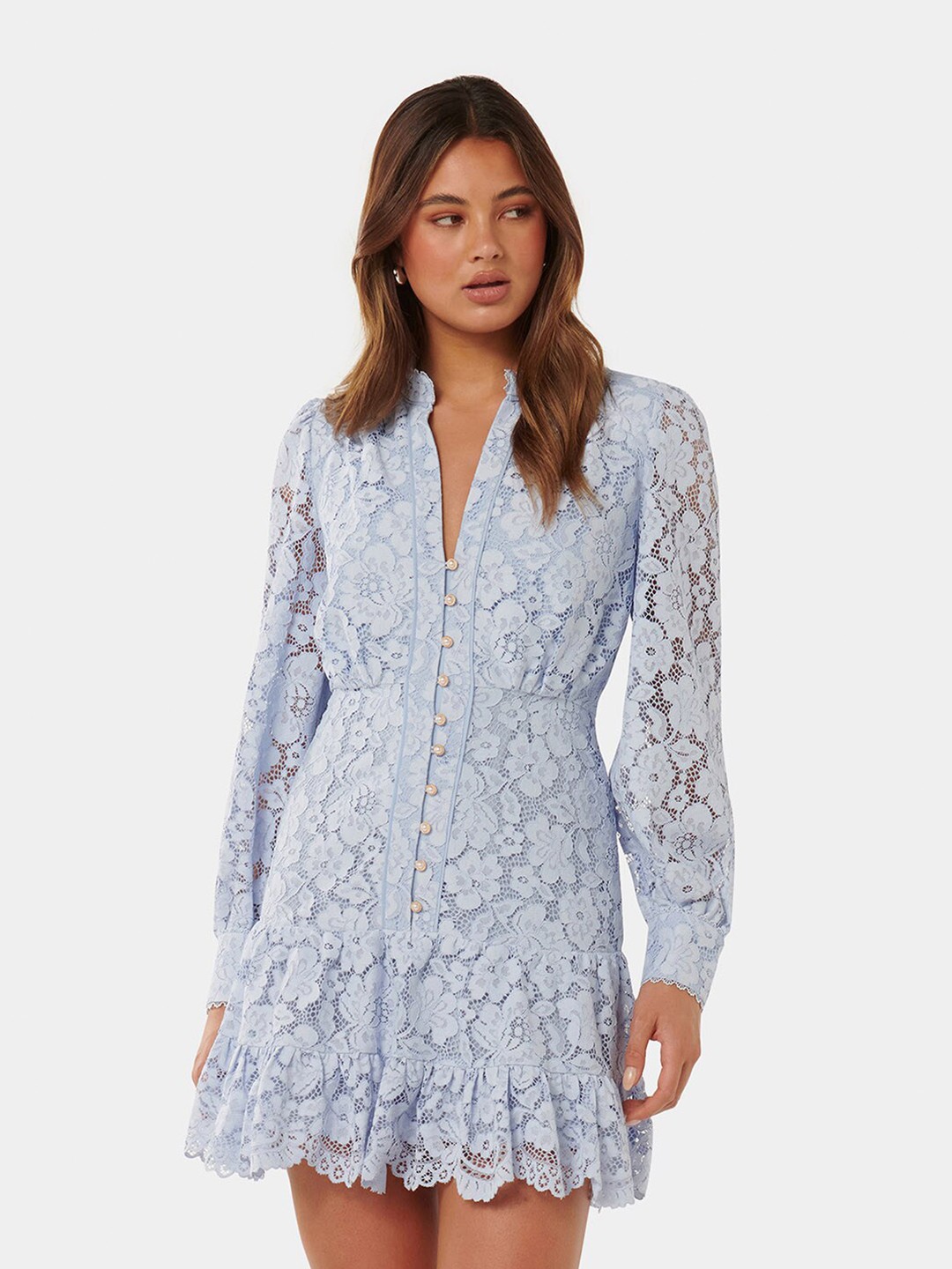 

Forever New Floral Print A-Line Dress, Blue