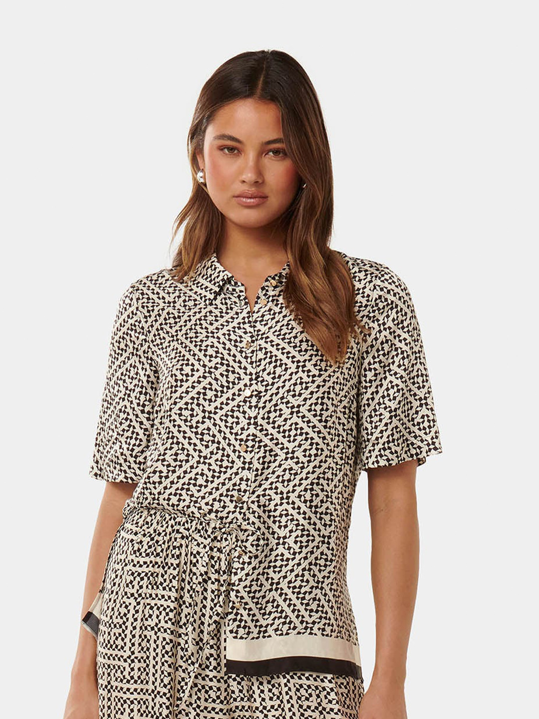 

Forever New Women Relaxed Opaque Printed Casual Shirt, Multi