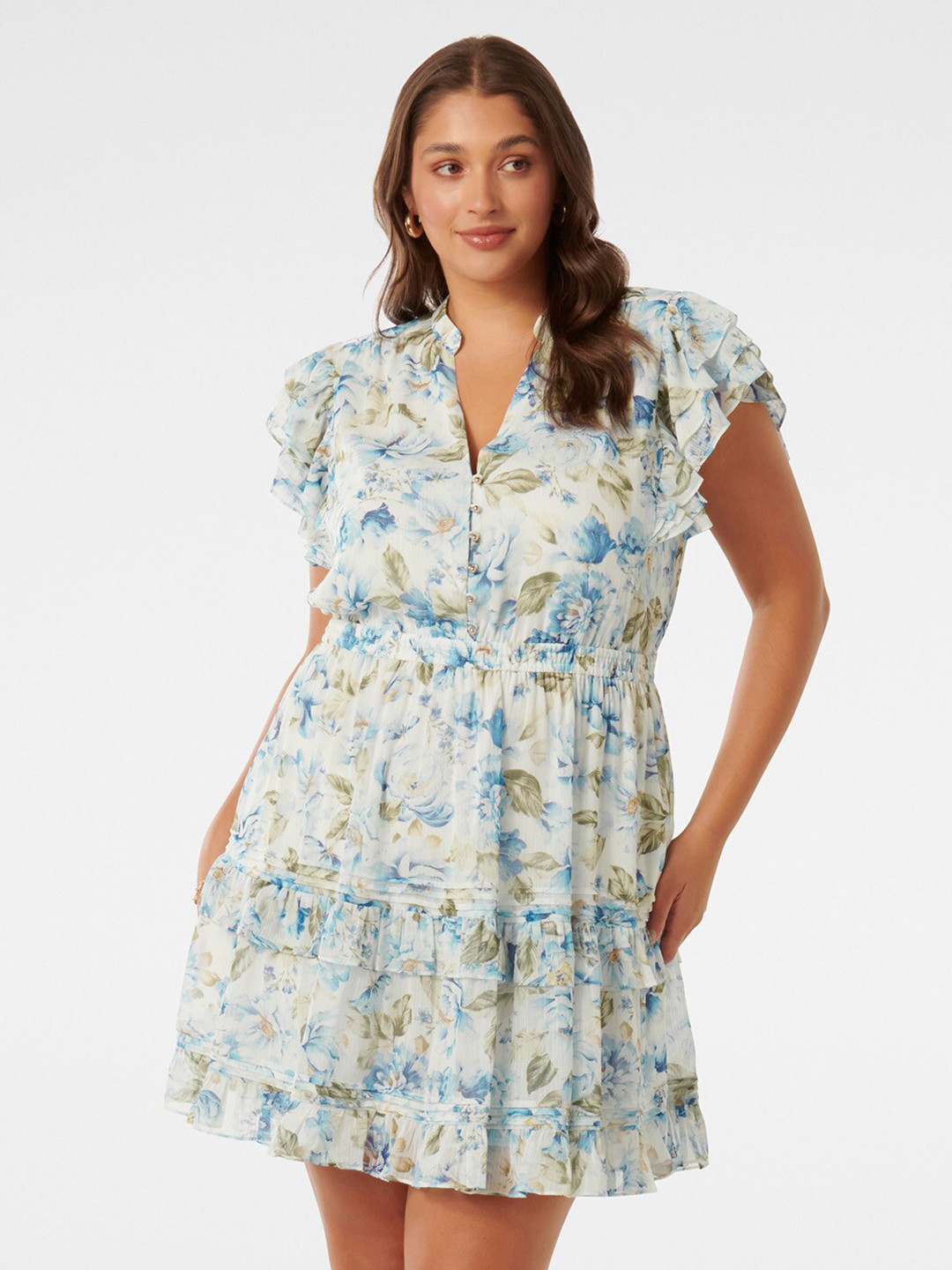 

Forever New Floral Print Fit & Flare Dress, Multi