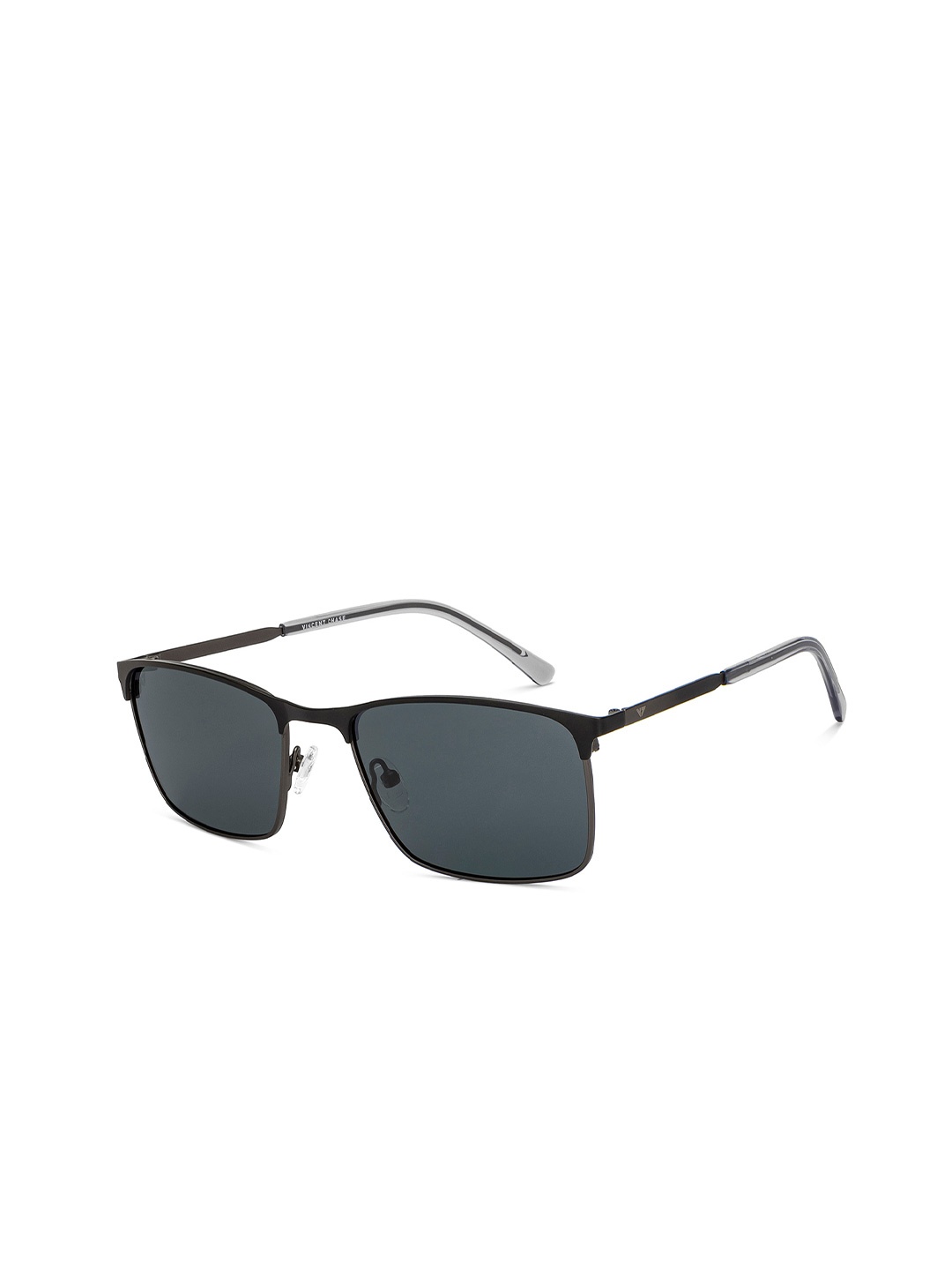 

Vincent Chase by Lenskart Unisex Browline Sunglasses with Polarised and UV Protected Lens 213279, Grey