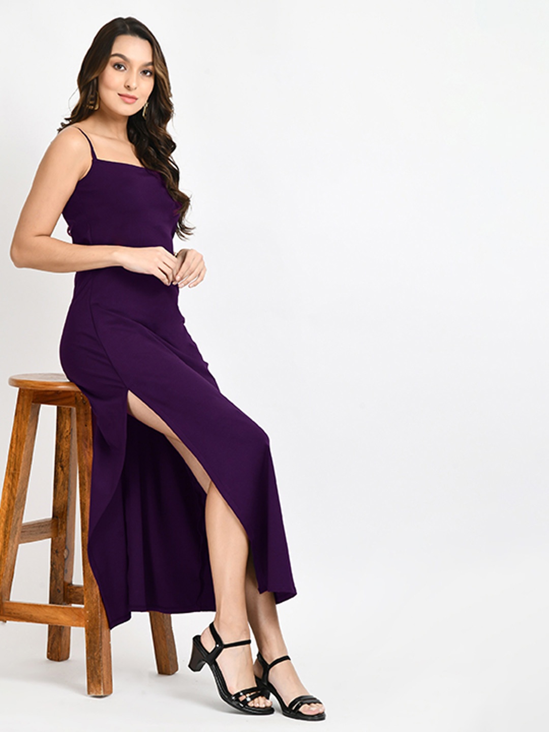 

V&M Scuba Maxi Dress, Purple