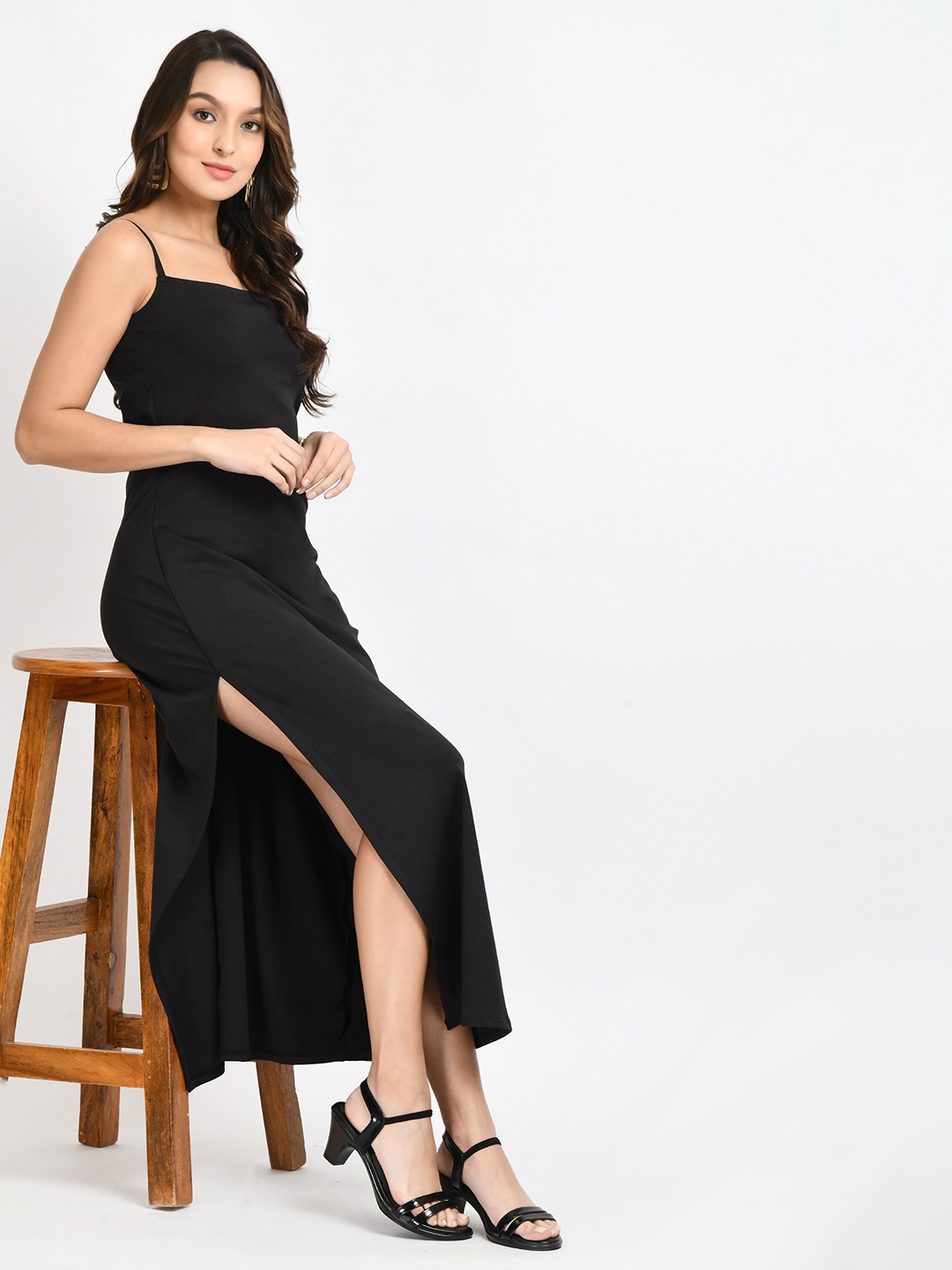 

V&M Scuba Maxi Dress, Black