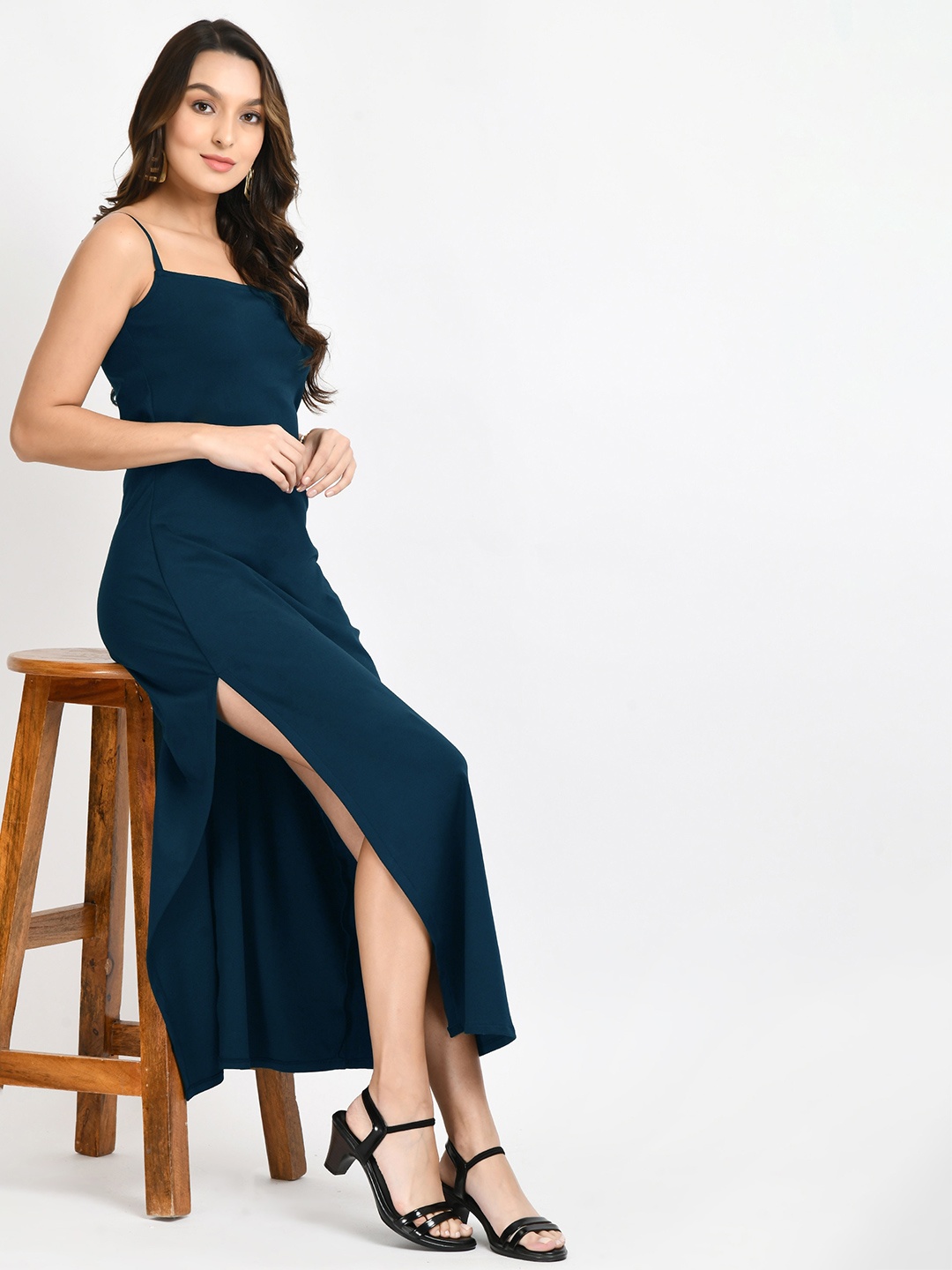 

V&M Scuba Maxi Dress, Teal