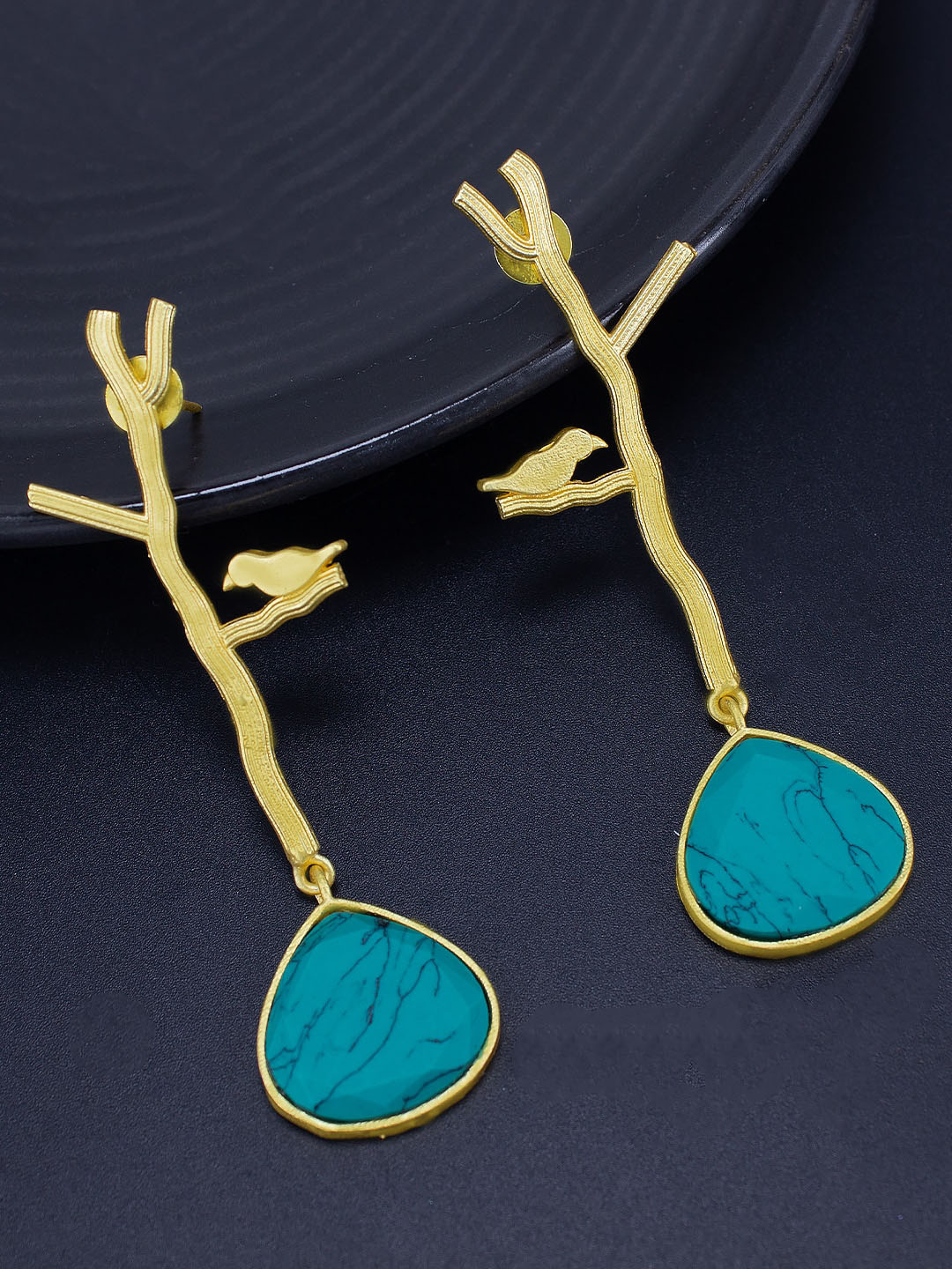 

PRIVIU Contemporary Drop Earrings, Turquoise blue