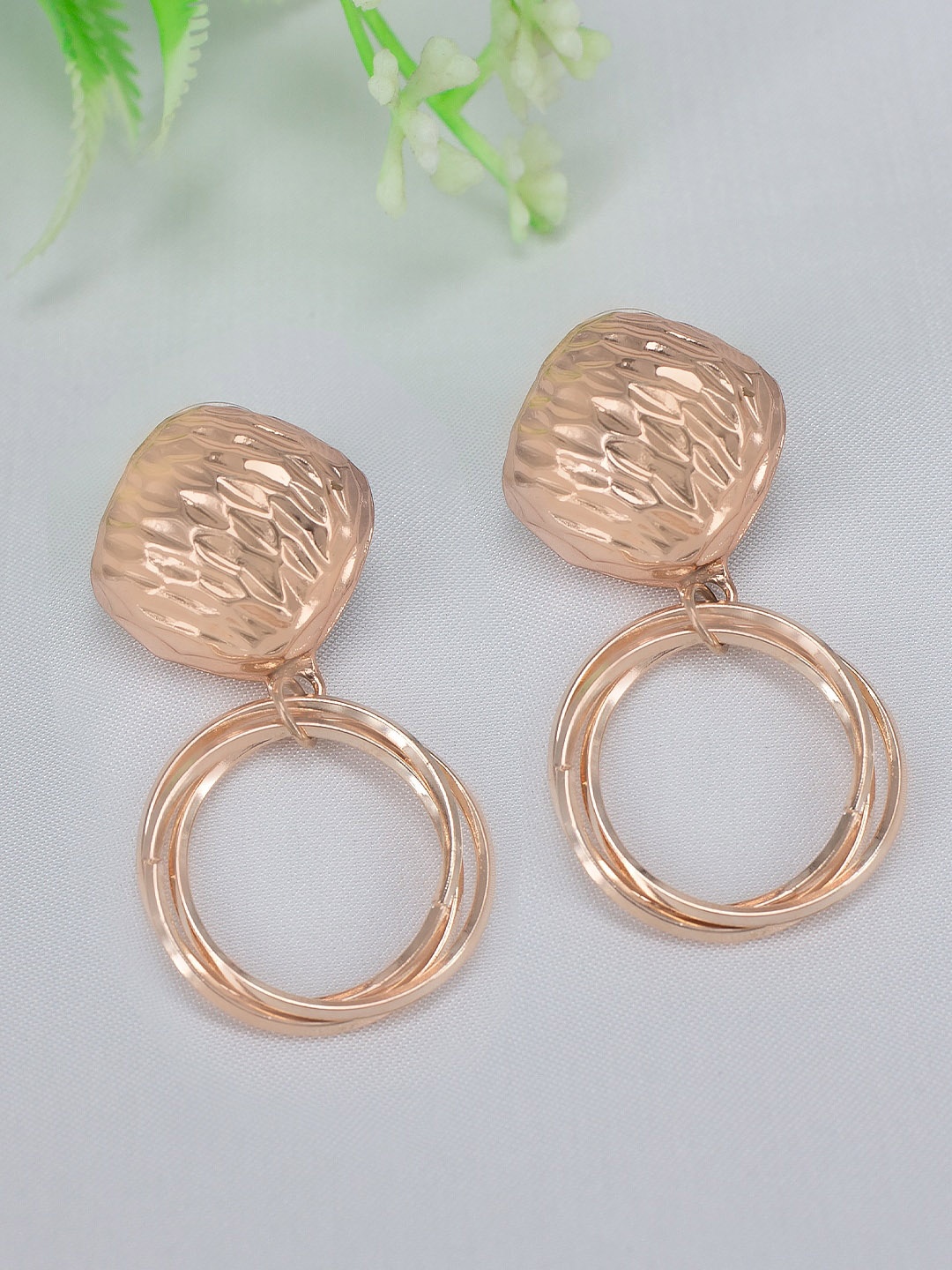 

PRIVIU Contemporary Drop Earrings, Rose gold