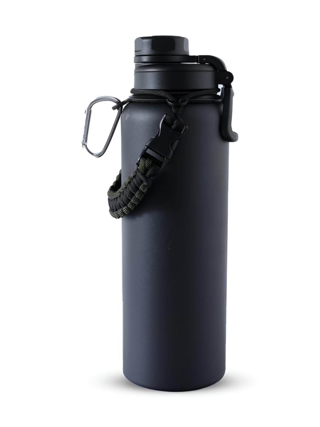 

UMAI Black Stainless Steel Water Bottle With Handle Strap 1.2 L