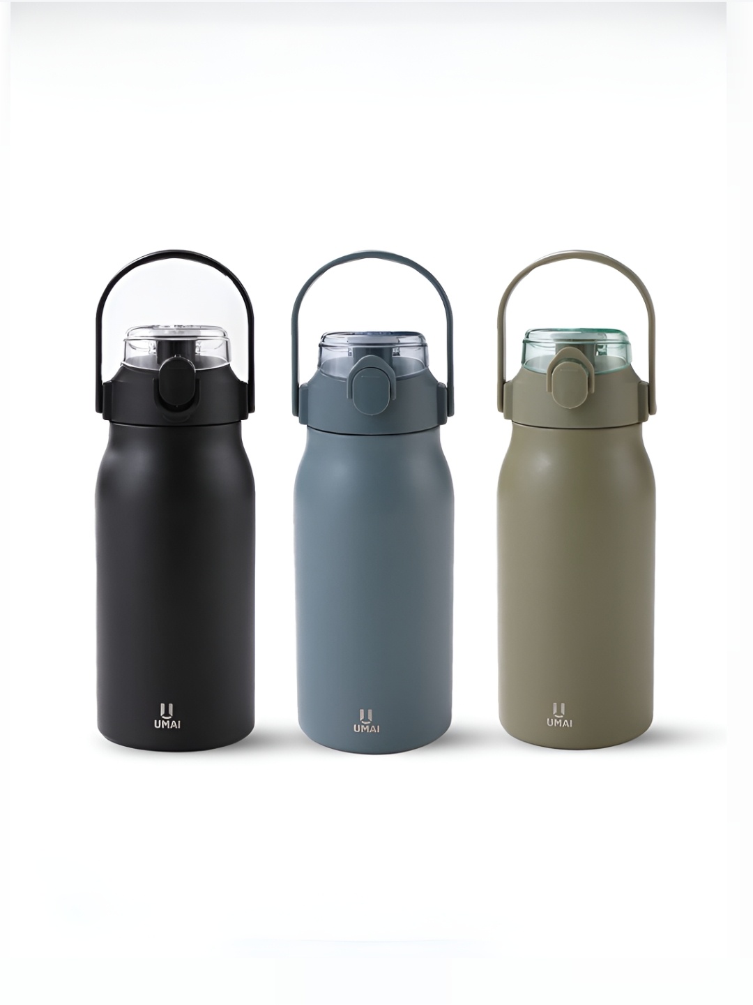 

UMAI Green & Blue 3 Pieces Stainless Steel Water Bottle 1 Litre