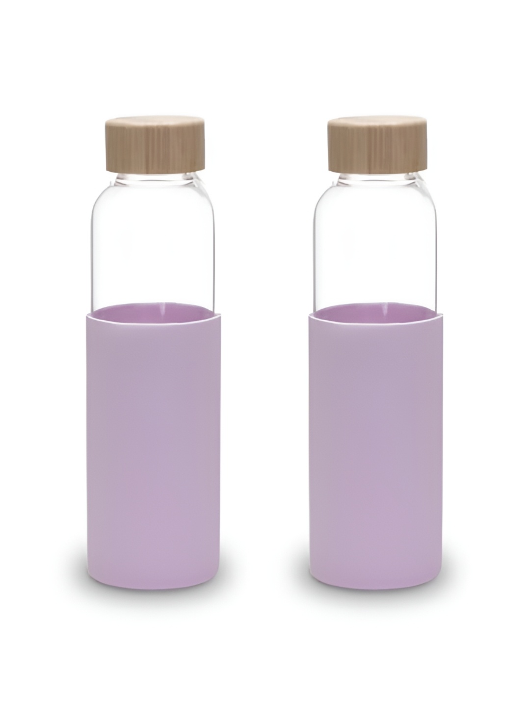 

UMAI Purple 2 Pcs Glass Solid Water Bottle 550 ml