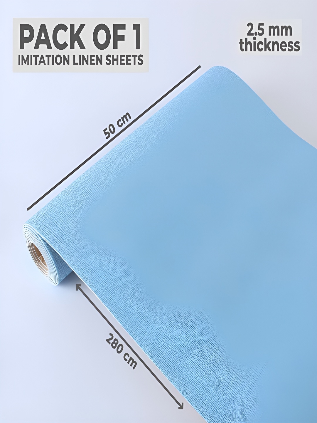 

Kuber Industries Blue 2 Pieces Textured Self-Adhesive Imitation Linen Wall Sheets