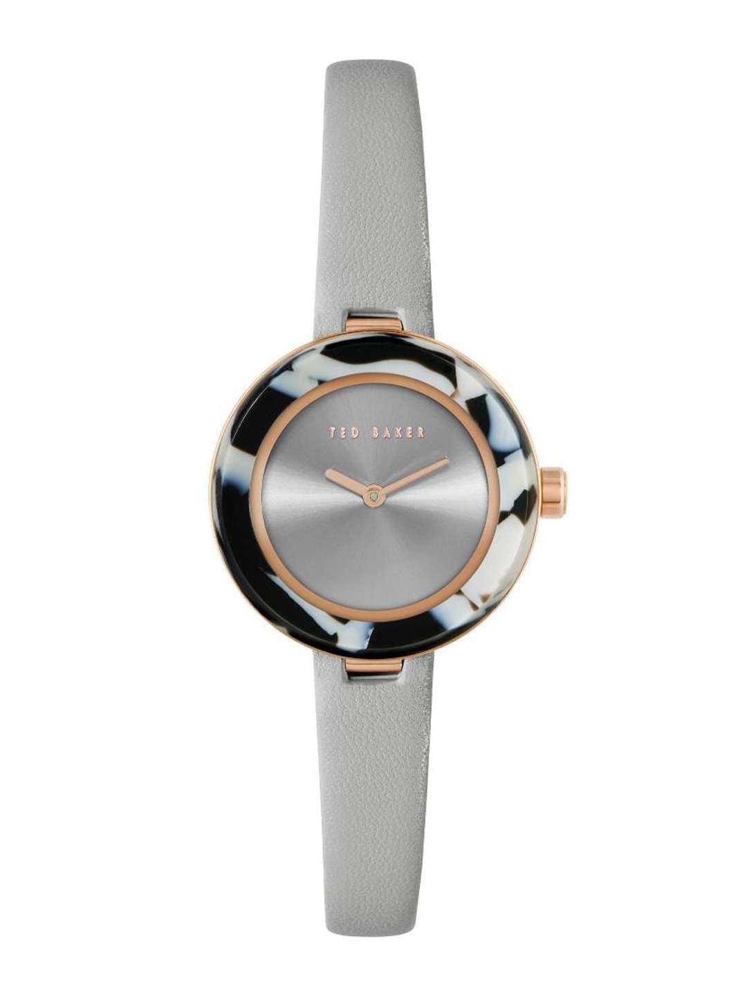 

Ted Baker Women Brass Dial & Leather Bracelet Style Straps Analogue Watch BKPLEF110, Grey