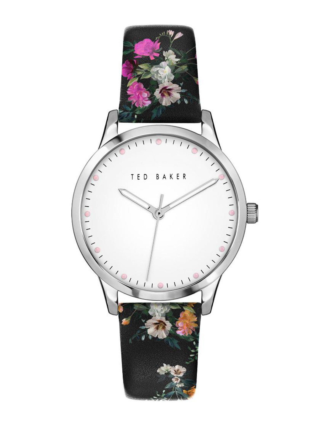 

Ted Baker Women Brass Embellished Dial & Leather Straps Analogue Watch BKPFZS115, White