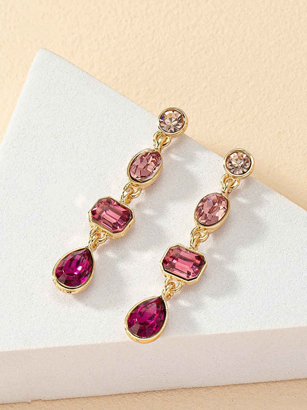

Just Lil Things Contemporary Drop Earrings, Red
