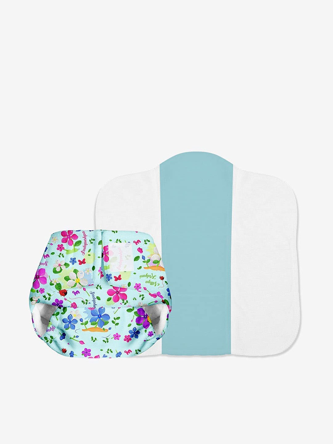 

SuperBottoms Set Of 2 Newborn Uno Diaper-Stay Dry Magic Pads, Blue
