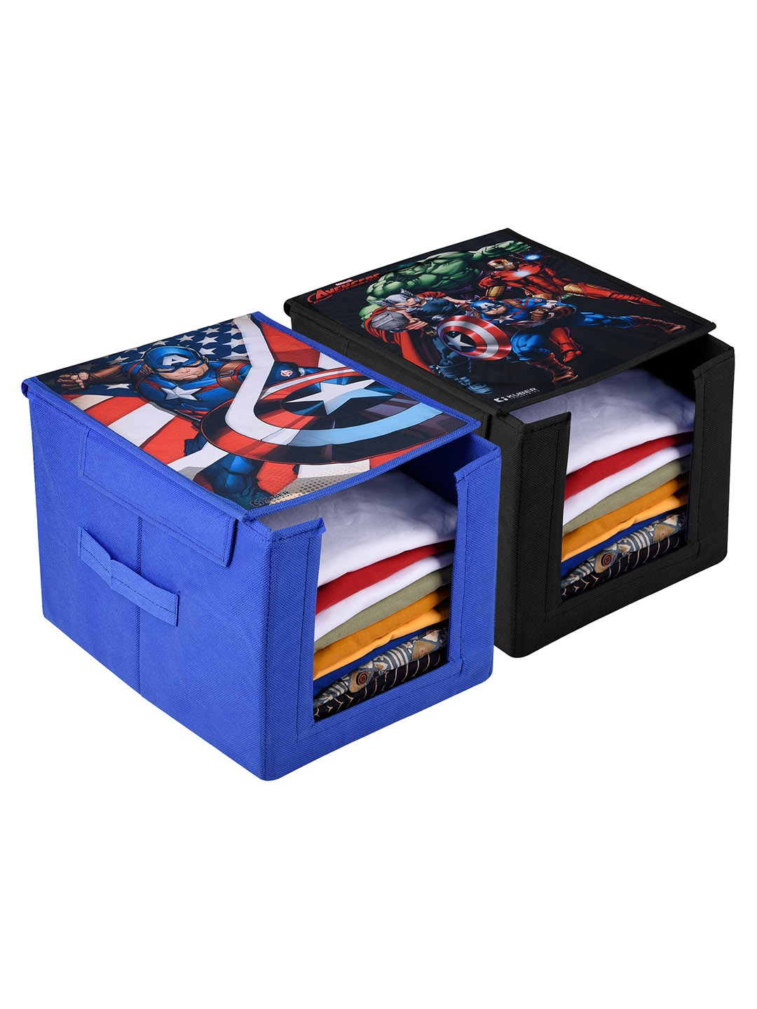 

Kuber Industries Pack of 2 Marvel Non-Woven Foldable Shirt Box, Multi