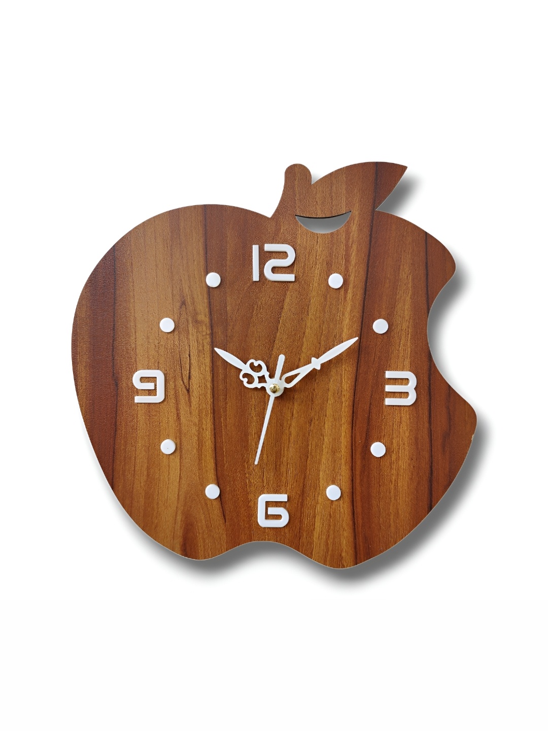

FASTQT Brown & White Abstract Shaped Traditional Analogue Wall Clock