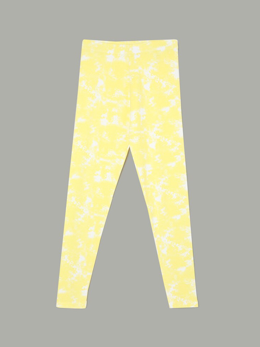 

Fame Forever by Lifestyle Girls Printed Cotton Ankle Length Leggings, Yellow