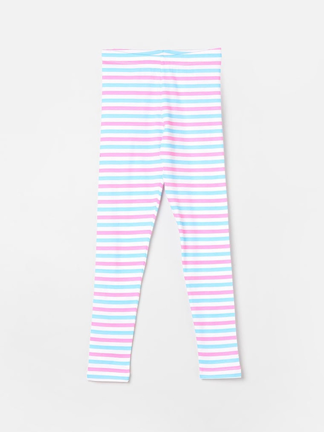 

Fame Forever by Lifestyle Girls Striped Ankle Length Leggings, Coral