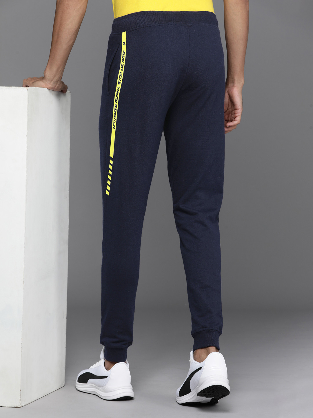 

HRX by Hrithik Roshan Men Lifestyle Terry Joggers, Navy blue