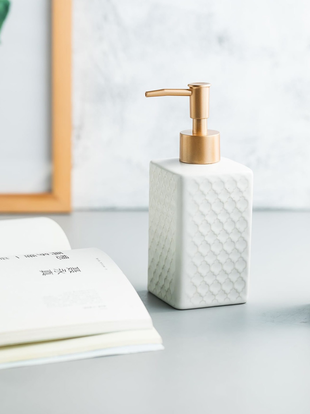 

UMAI White Textured Soap Dispenser 360 ml