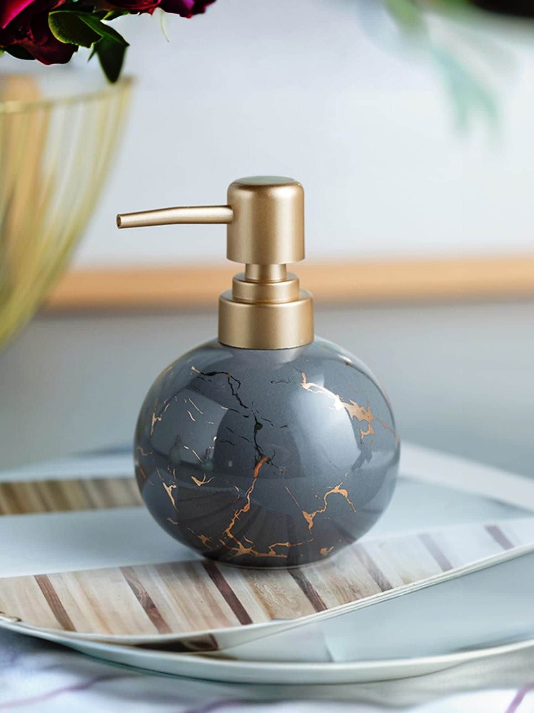 

UMAI Grey Printed Stoneware Soap Dispenser