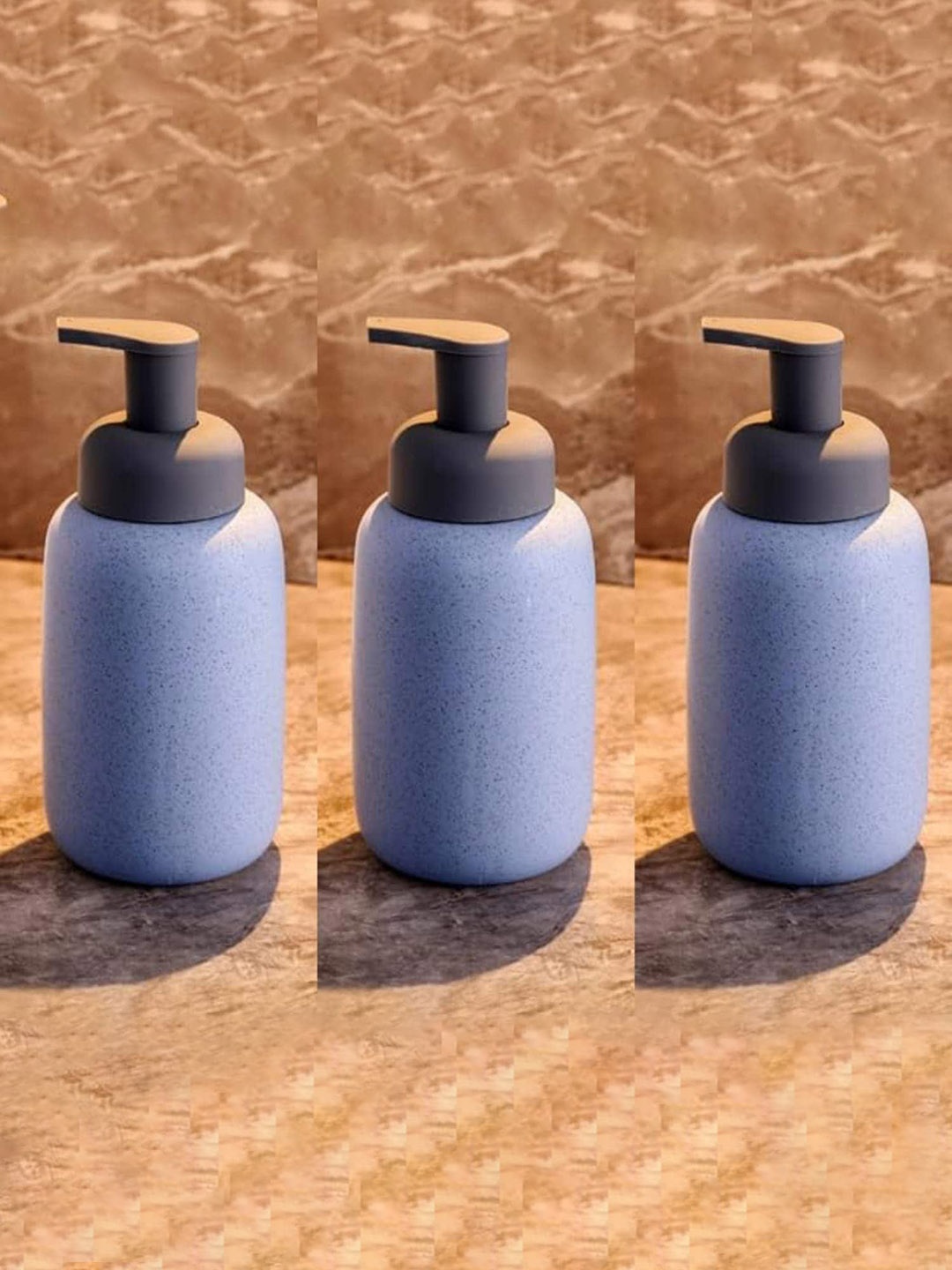 

UMAI Blue & Black 3 Pcs Liquid Shampoo Dispensers 400 ML