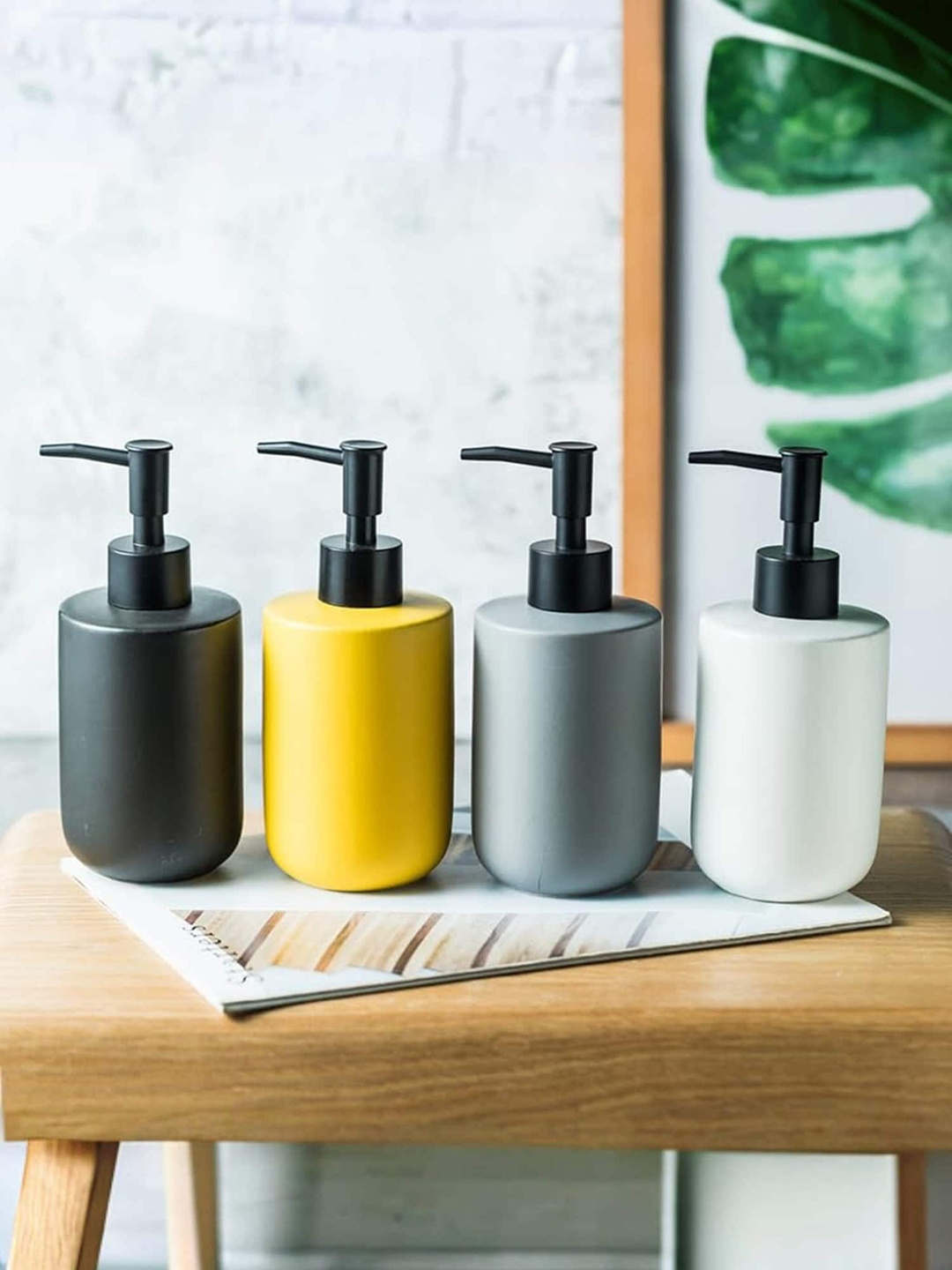 

UMAI Black and Grey Ceramic Liquid Soap Dispenser 350 ml each