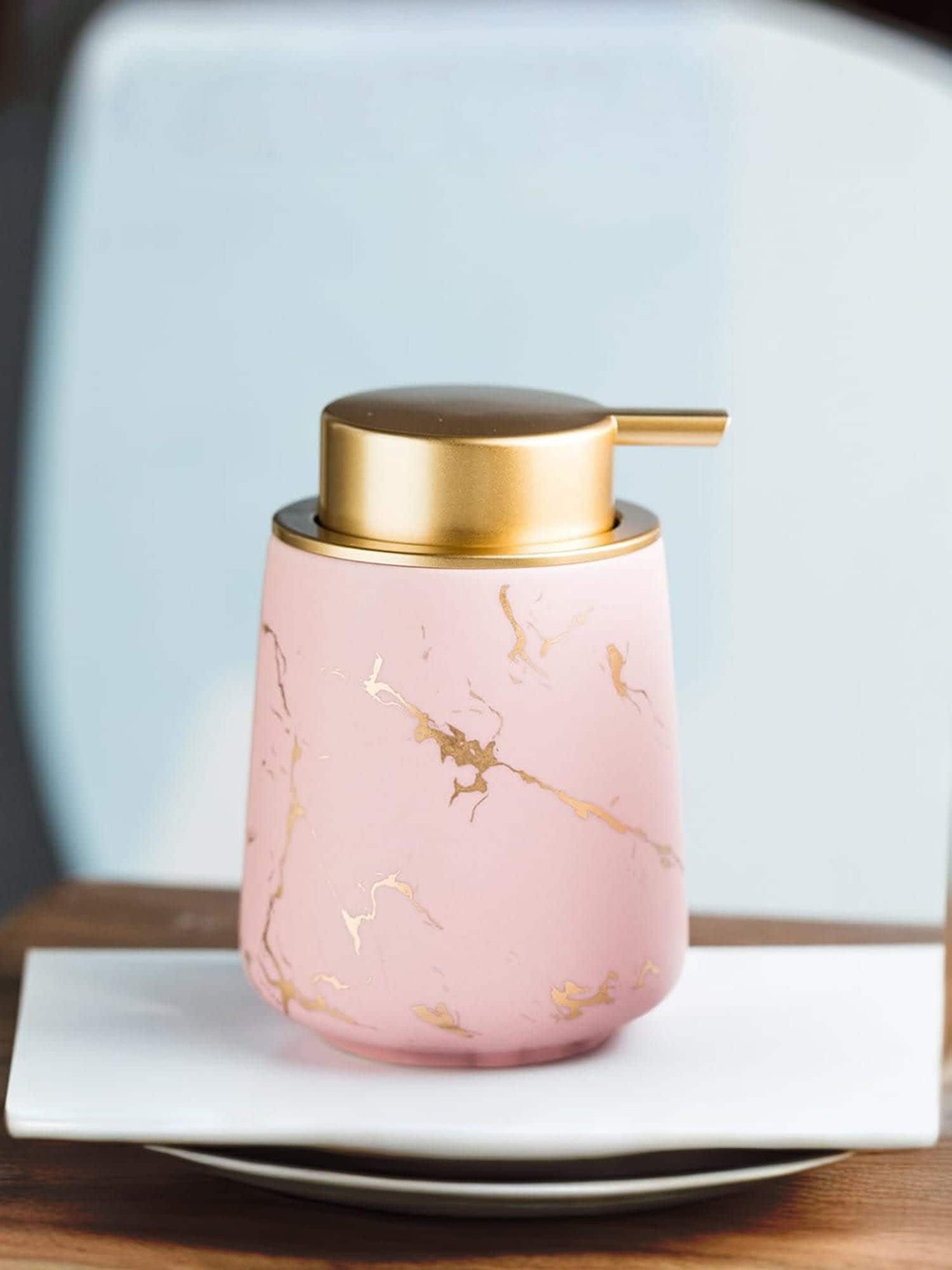 

UMAI Pink Printed Stoneware Soap Dispenser