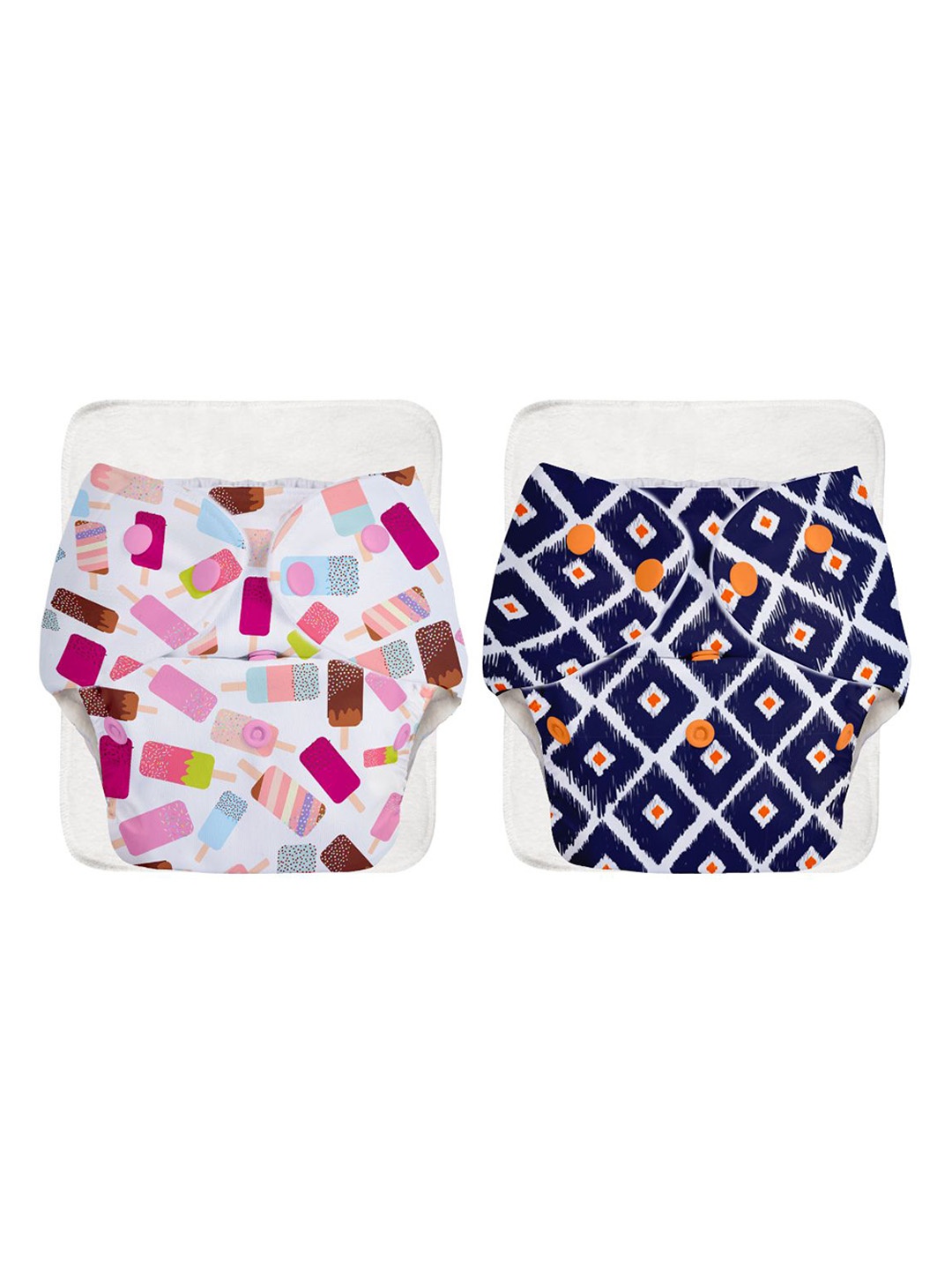 

SuperBottoms Set Of 4 UNO Reusable Cloth Diaper-Quick Dry Ultra Thin Pads-06-09, White