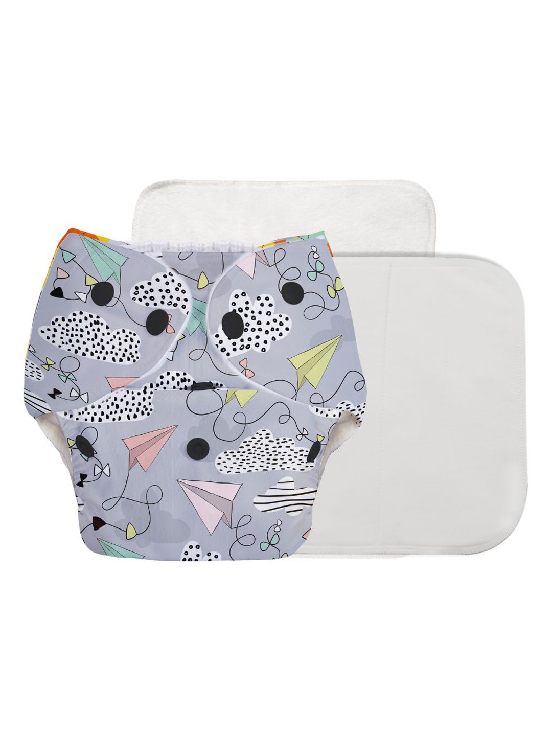 

SuperBottoms Cloth Reusable Diaper - V3, Grey
