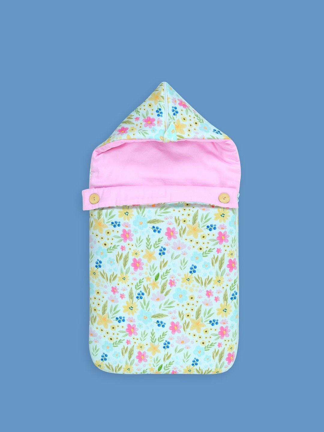 

TIDY SLEEP Infants Printed Pure Cotton Baby Sleeping Bag, Pink