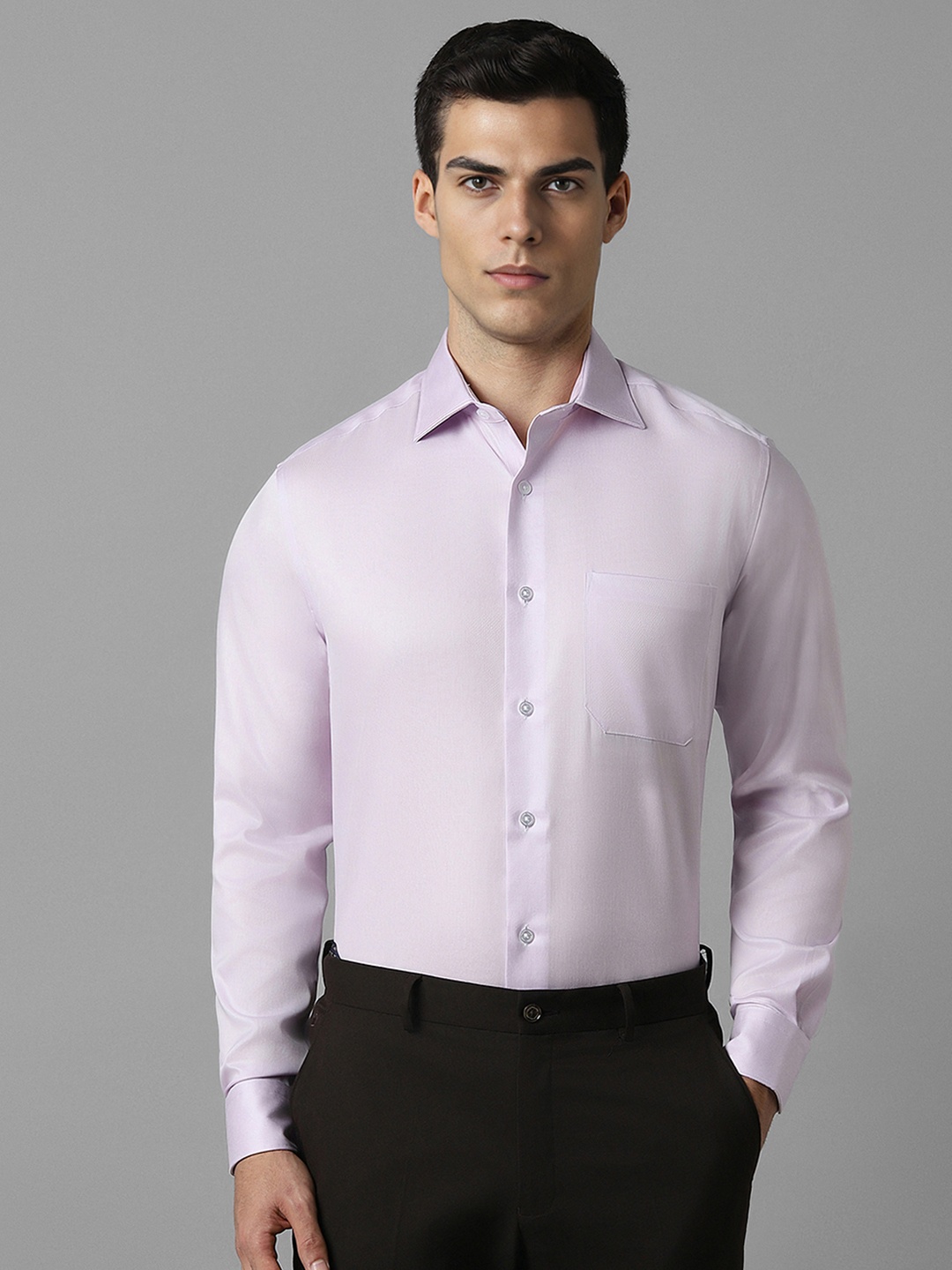 

Louis Philippe Men Opaque Formal Shirt, Purple