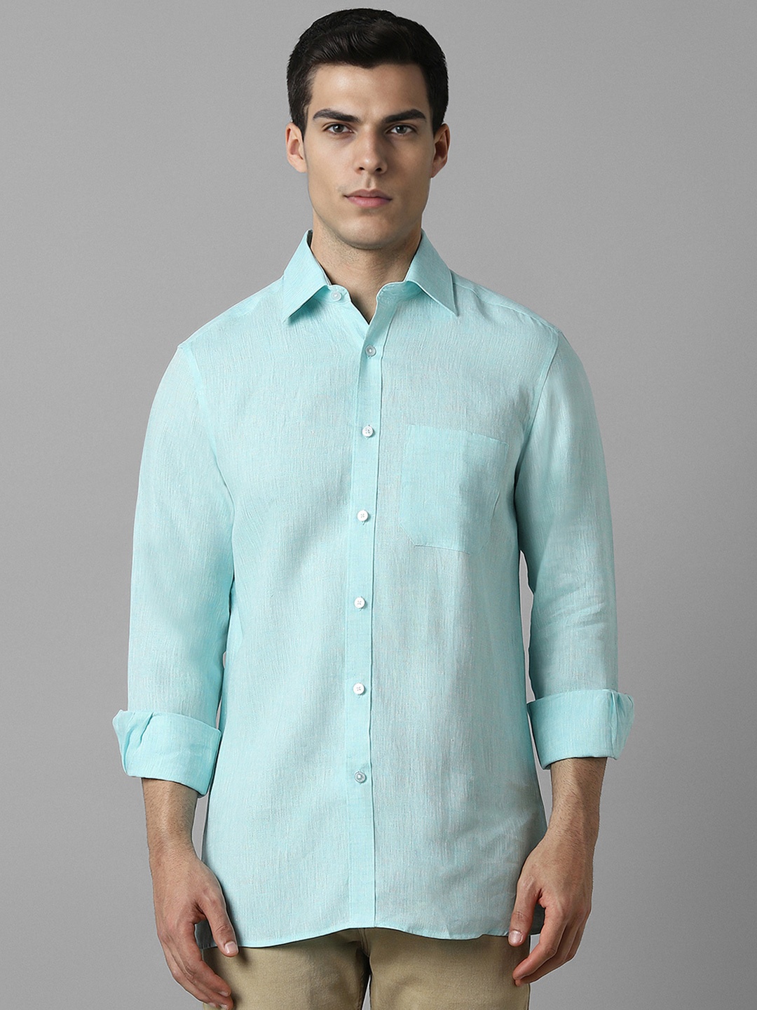 

Louis Philippe Men Opaque Formal Shirt, Blue