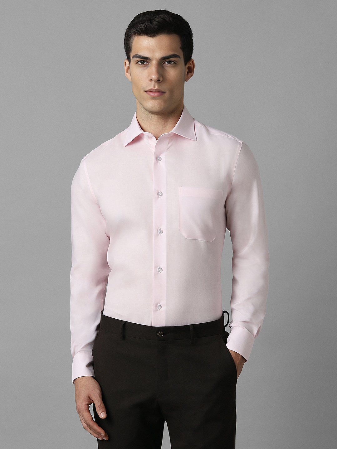 

Louis Philippe Men Opaque Formal Shirt, Pink