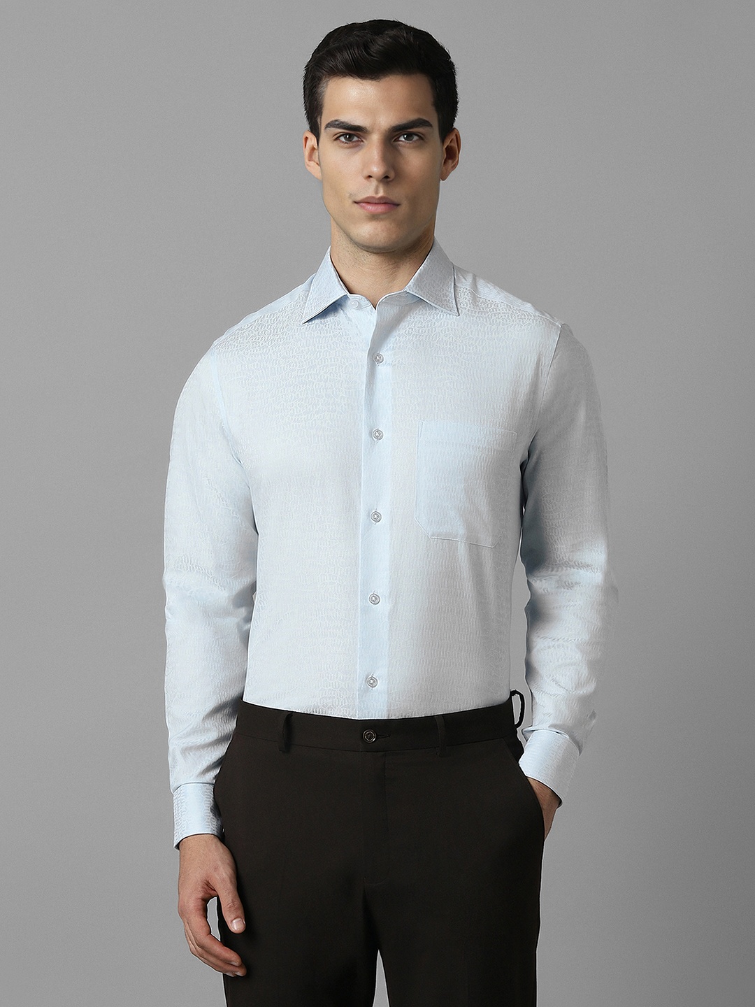 

Louis Philippe Men Opaque Formal Shirt, Blue