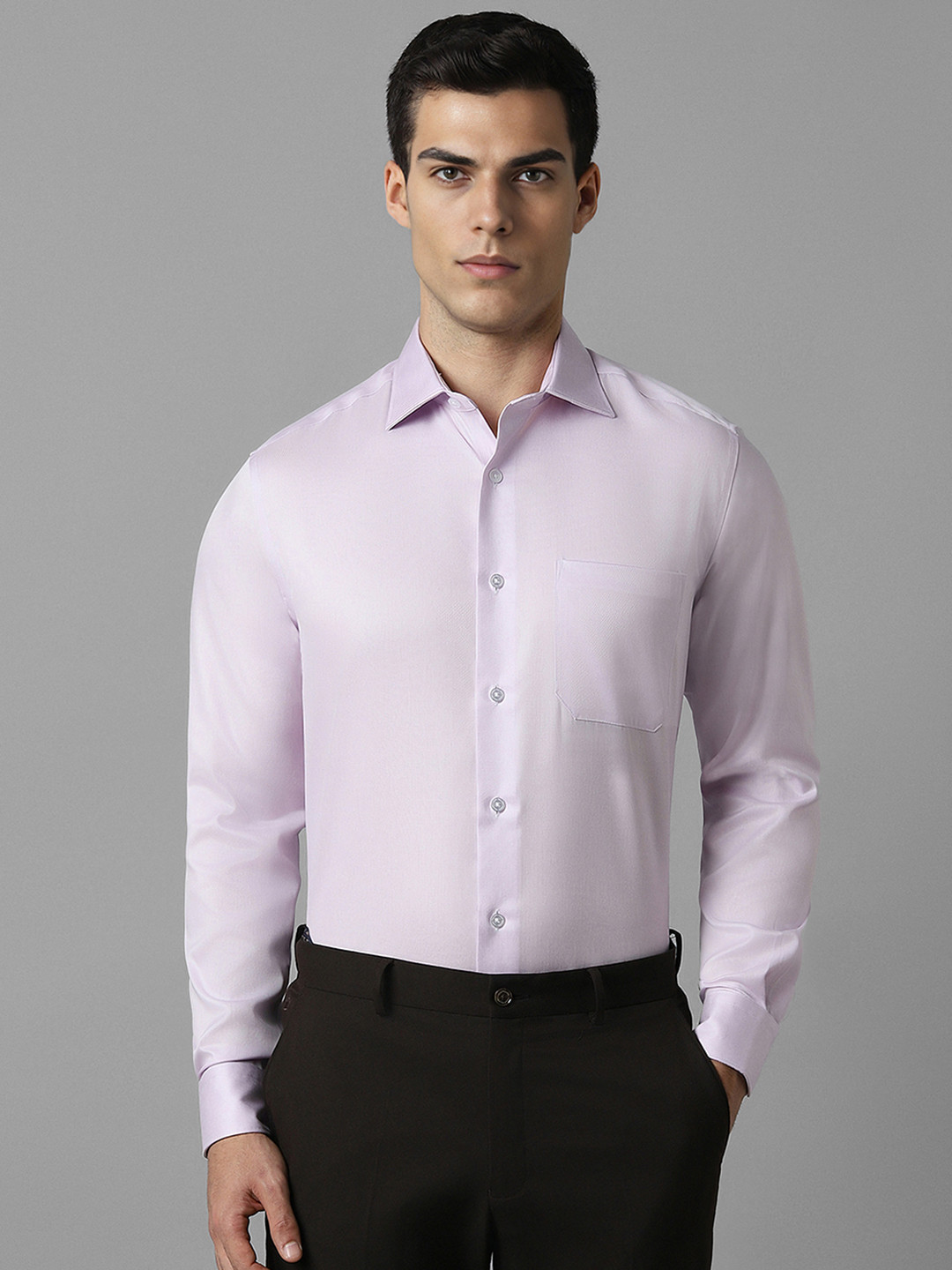 

Louis Philippe Men Opaque Formal Shirt, Purple