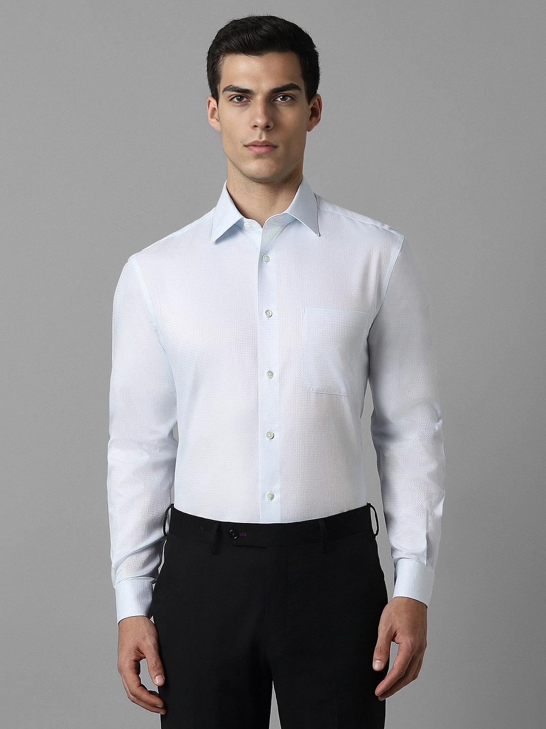 

Louis Philippe Men Opaque Formal Shirt, Blue