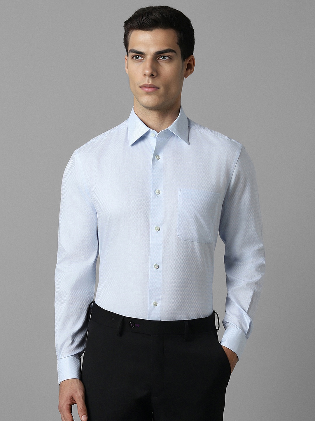 

Louis Philippe Men Opaque Formal Shirt, Blue