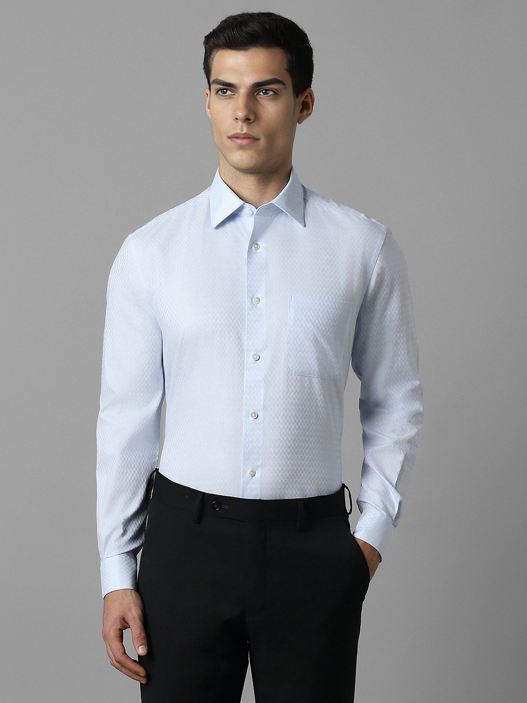 

Louis Philippe Men Opaque Formal Shirt, Blue