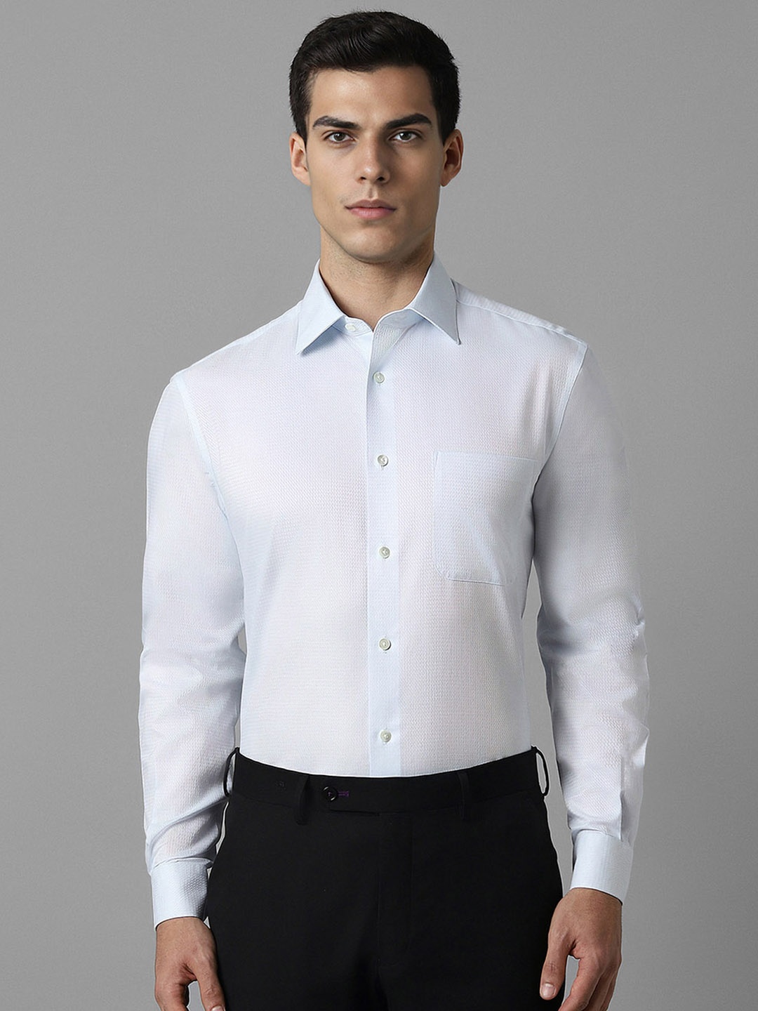 

Louis Philippe Men Opaque Formal Shirt, Blue