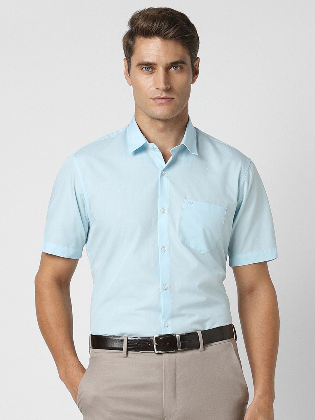 

Peter England Men Opaque Formal Shirt, Blue