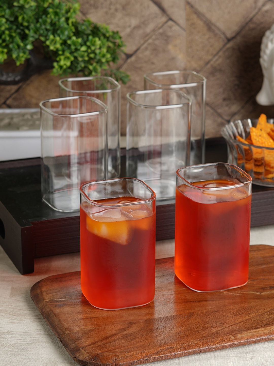 

ceradeco Transparent 6 Pieces Glass Water or Juice Glasses 260 ml each