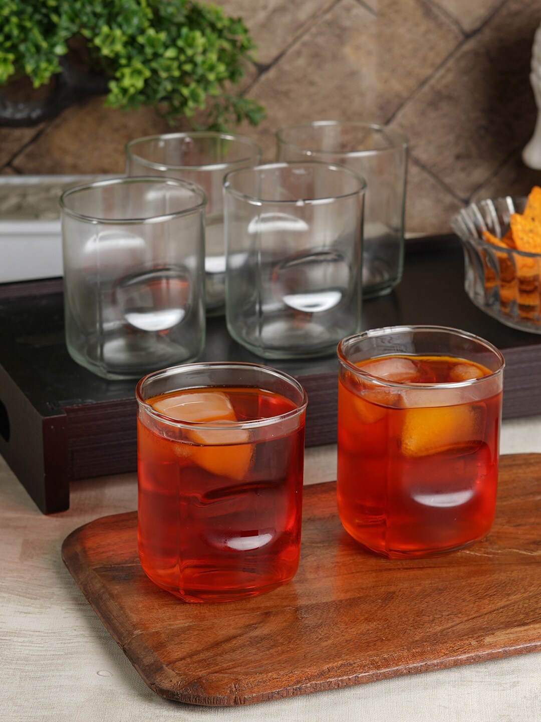 

ceradeco Transparent 6 Pieces Glass Water or Juice Glasses 150 ml Each