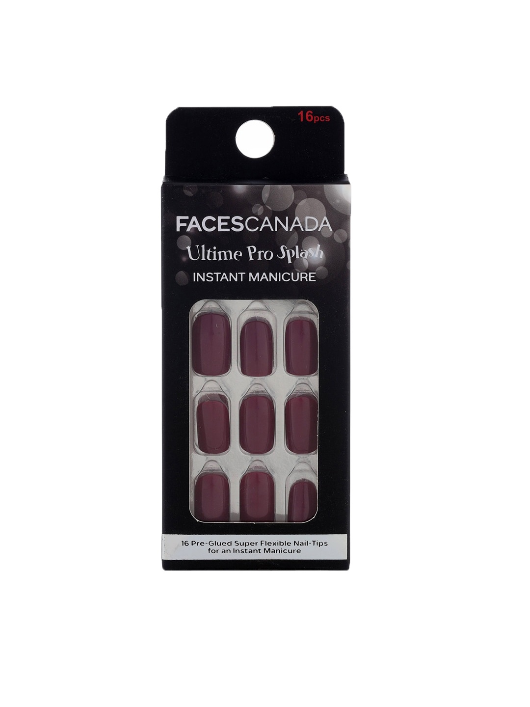 

FACES CANADA Ultime Pro Splash Press On Nail Extensions - 16Pcs - Mulberry, Purple