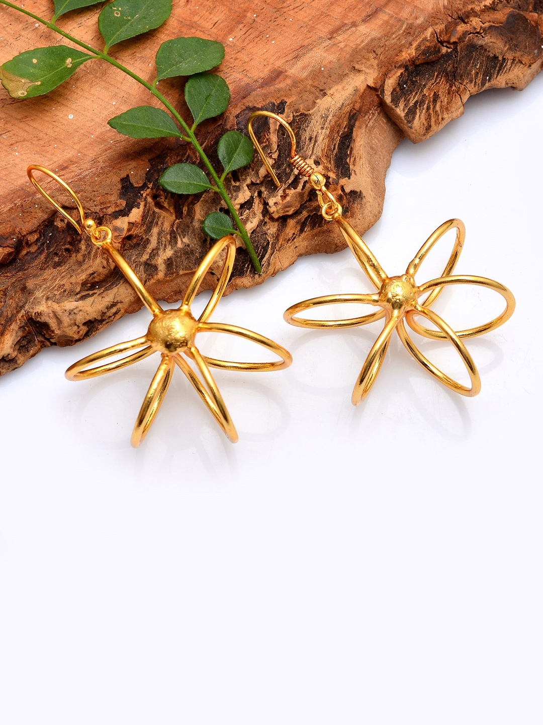 

Silvermerc Designs Contemporary Drop Earrings, Gold